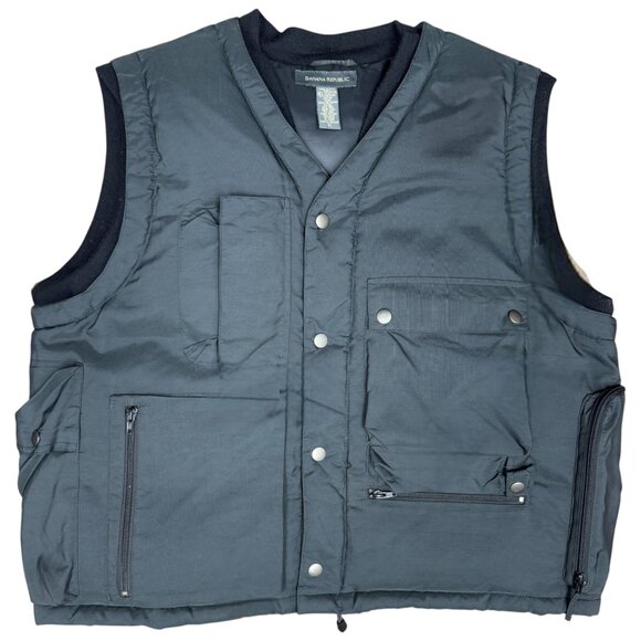 Men's BANANA REPUBLIC Goose‎ Down Utility Puffer Vest- Size XL - Picture 1 of 9